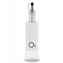 Dozownik Na Olej Na Oliwę Szklana Butelka Biała