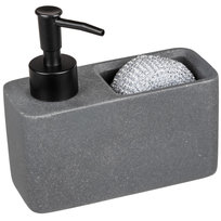 Dozownik płynu do naczyń RESA MARBLE z przegrodą na gąbkę, WENKO