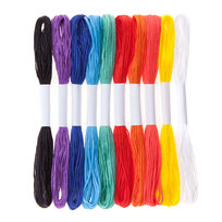 dp Craft, zestaw mulin w nasyconych tęczowych kolorach 8m 10 szt.