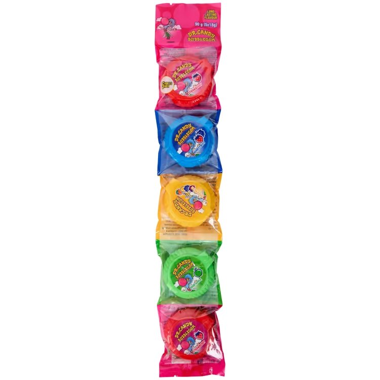Inny producent Dr.Candy Bubblegum Guma Balonowa w Rolce 5 Smaków