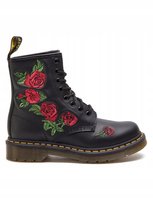 DR. MARTENS DAMSKIE BOTKI CZARNE Z KWIATAMI SKÓRZANE 39 6KA Dr. Martens