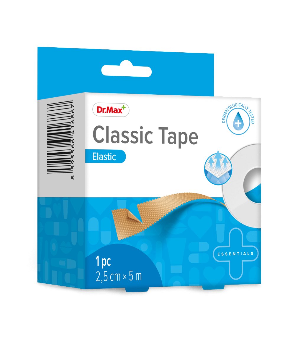 Dr.Max, Classic Tape Elastic, elastyczny przylepiec na rolce 2,5 cm x 5