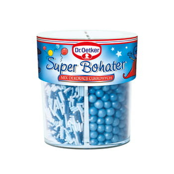 Dr. Oetker Mix dekoracji cukrowych Super Bohater 76g - Dr. Oetker