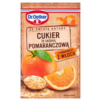Dr. Oetker Ze świata natury Cukier ze skórką pomarańczową 15 g - Dr. Oetker