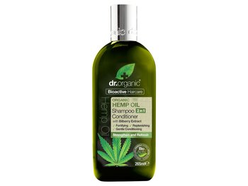 Dr.Organic Hemp Oil, szampon z odżywką z olejem konopi siewnych, 265  ml - BALTIC