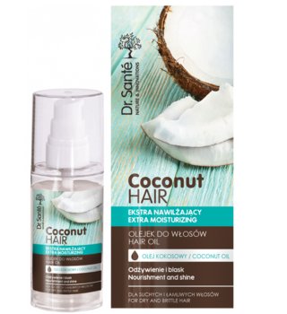 Dr. Sante, Coconut Hair, olejek nawilżający do włosów suchych i łamliwych, 50 ml - Dr. Sante