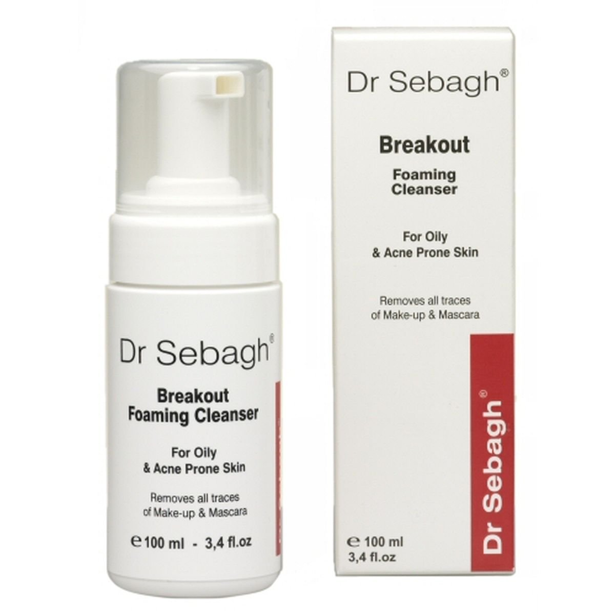 Фото - Засіб для очищення обличчя і тіла Dr Sebagh , Breakout, pianka do mycia twarzy, 100 ml 