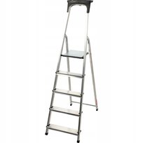 Drabina Aluminiowa Domowa 5 Stopniowa +Hak 125 kg