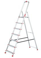 Drabina Aluminiowa Domowa Z Haczykiem 7 Stopniowa Składana 125 Kg Baulich