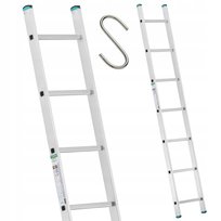 Drabiny drabina aluminiowa przystawna 1x9 - 2,56m do 150 KG ABIKO