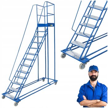 Drabiny przejezdne stalowe WGP-299 - podesty 12+1 - Mag-Complex