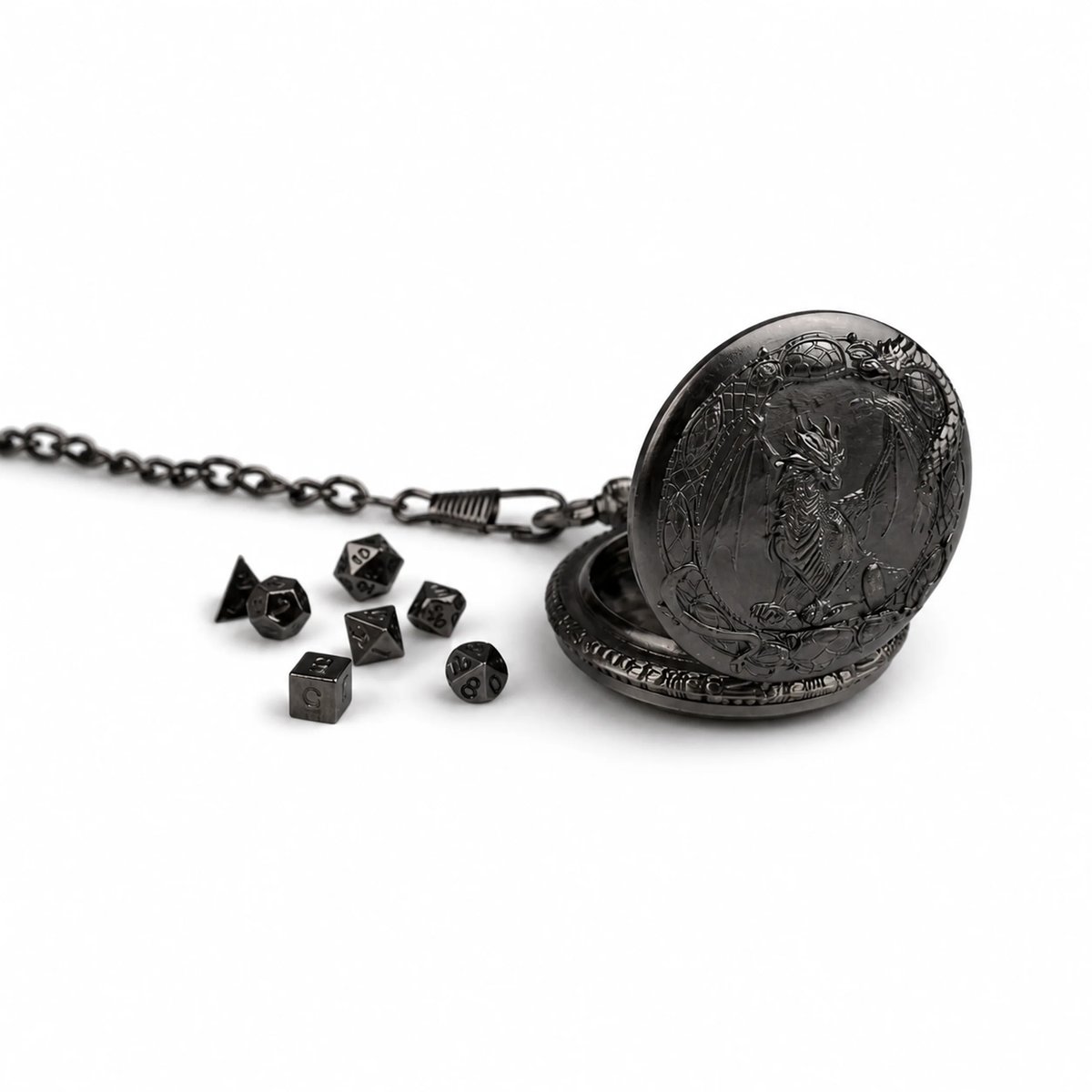 Dragon | 6 cm | Metal | Keychain Mini Dice | Dungeons and Dragons