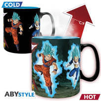 DRAGON BALL SUPER - Kubek zmieniający kolor 460ml SaiyansvsBlack-carboard Inna marka