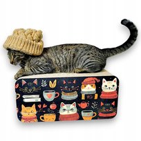 Drapak czarny zimowe kotki Mruu&Pruu Drapak dla kota 46x21x30 cm