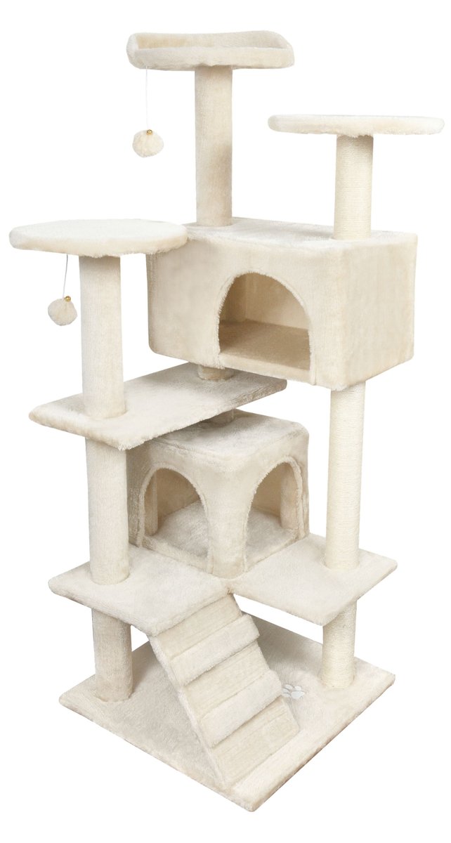 Zdjęcia - Zabawka dla kota Drapak dla kota/domek TERNA, 130 cm, beżowy