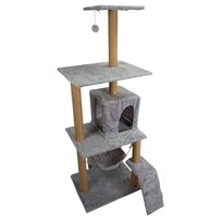 Drapak dla kota szary domek hamak duży wielopoziomowy 137x62x53 BEGRYF