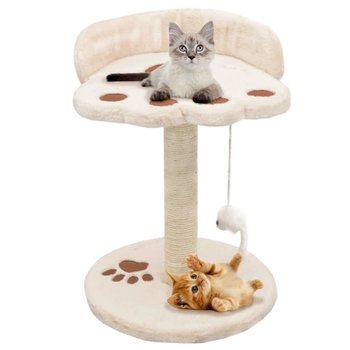 Drapak dla kota VIDAXL z sizalowym słupkiem, 40 cm, beżowo-brązowy - vidaXL
