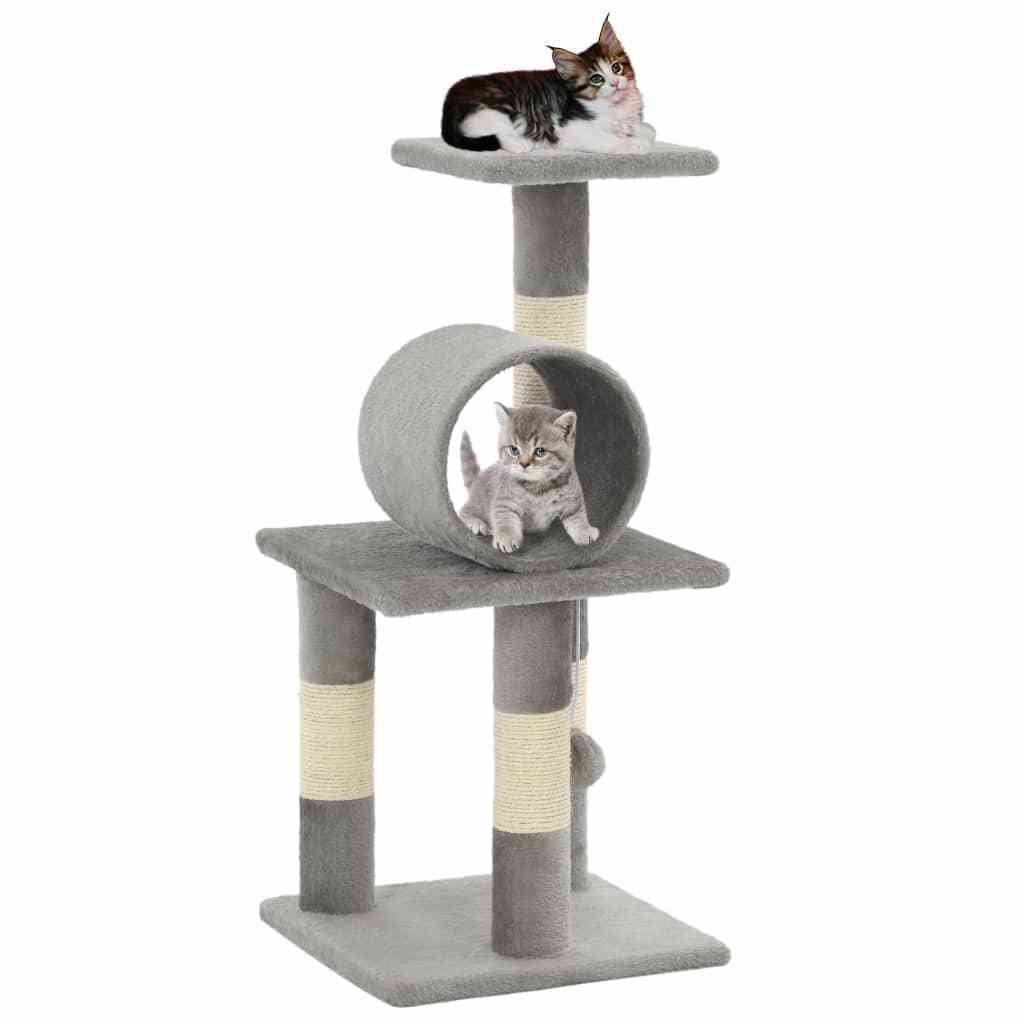 Zdjęcia - Zabawka dla kota VidaXL Drapak dla kota  ze słupkami sizalowymi, 65 cm, szary 