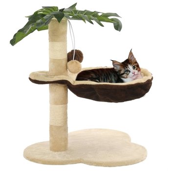 Drapak dla kota VIDAXL ze słupkiem sizalowym, 50 cm, beżowo-brązowy - vidaXL