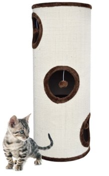 Drapak tunel dla kota brązowo - kremowy 100 cm - BB-Shop