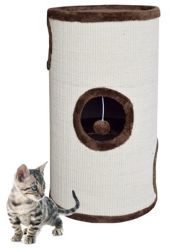 Drapak tunel dla kota brązowo - kremowy 70 cm - BB-Shop