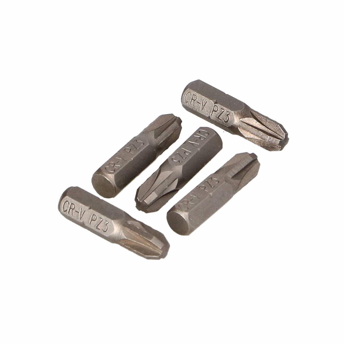Bahco 61H/PZ3 Bits Für Pozidriv-Schrauben – 5 Stück, Extrahart | Schraubendreher-Bits Für Holz & Weiche Materialien