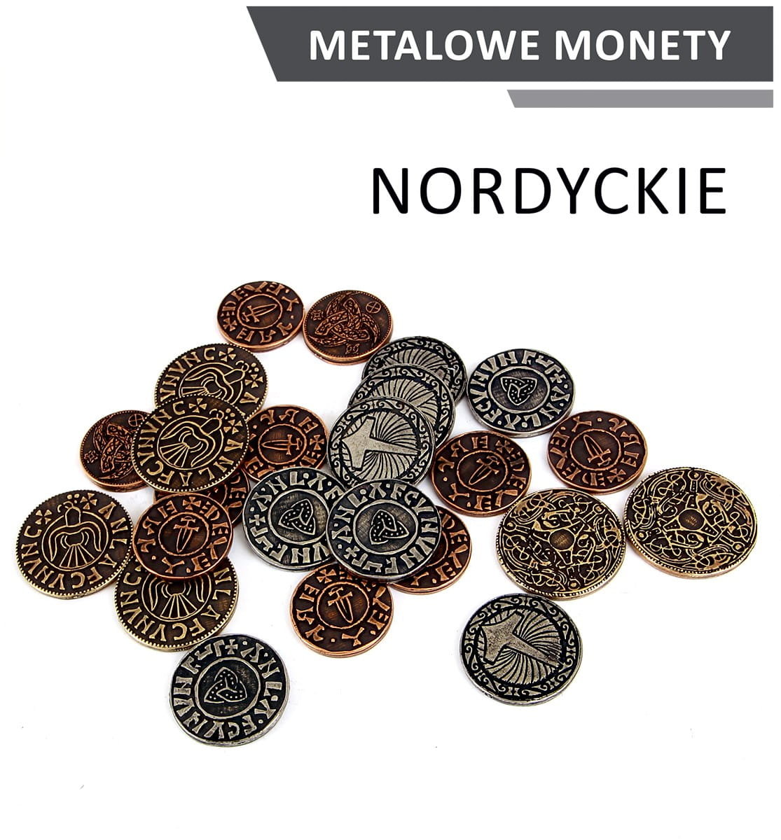 Zdjęcia - Gra planszowa Drawlab Entertainment, Metalowe monety - nordyckie, 24 szt.