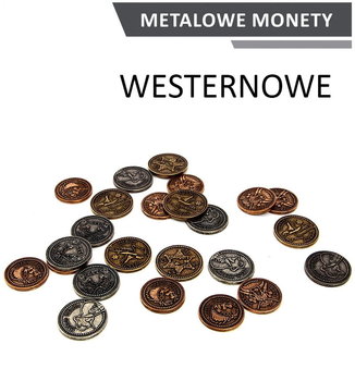 Drawlab Entertainment, Metalowe monety Westernowe, 24 szt. - DRAWLAB ENTERTAINMENT