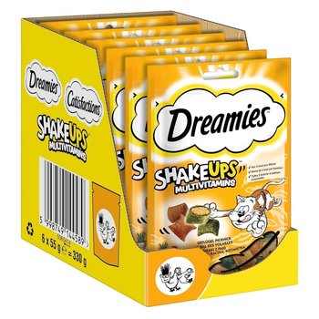 Dreamies Shake Ups Multivitamins 6x55g Przysmak Dla Kota z Kurczakiem Kaczką i Kocimiętką - Dreamies