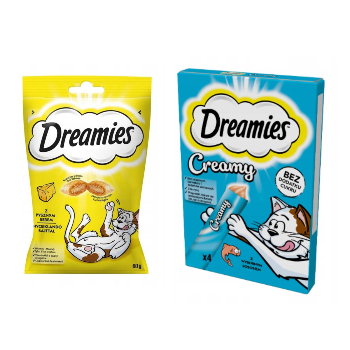 DREAMIES z serem 60g+Creamy Łosoś 4x10g - Dreamies | Sklep EMPIK.COM