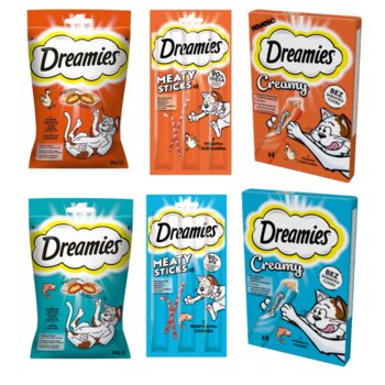 DREAMIES zestaw z łososiem i kurczakiem 260g - Dreamies