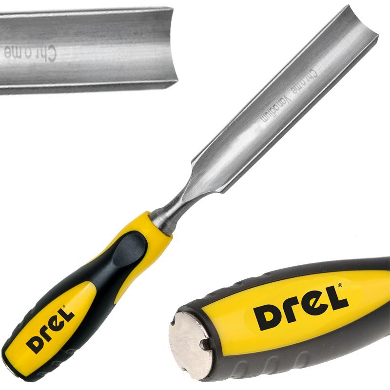 DREL Dłuto Do Drewna Półokrągłe 22mm Do Obróbki Drewna Stolarskiej