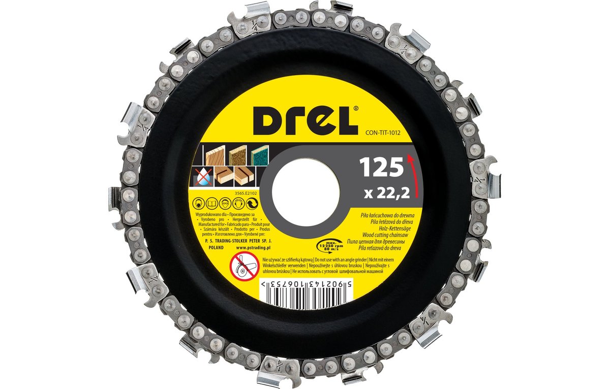 DREL Tarcza łańcuchowa 125x22.2 mm do drewna rzeźbienie