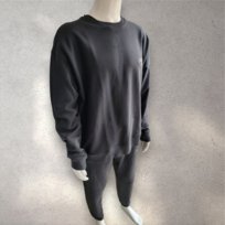 Dres basic z wyszywanym napisem - ciemny grafit XL