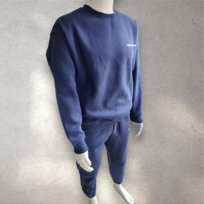 Dres basic z wyszywanym napisem - granatowy XL
