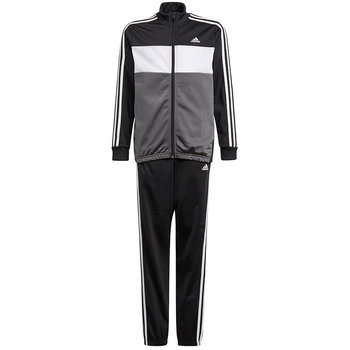 Dres dla dzieci adidas Essentials Tiberio Tracksuit szaro-czarny GN3970 - Adidas