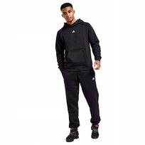 Dres Komplet Męski Adidas Essentials Bluza Z Kapturem Spodnie Czarny R. Xl