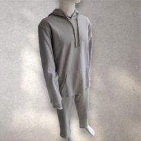 Dres oversizowy z naszywką - szary XXL