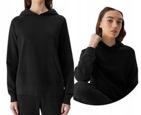 Dresowa damska bluza kangurka z kapturem 4F 4FWSS24TSWSF0955-20S Czarny 4F
