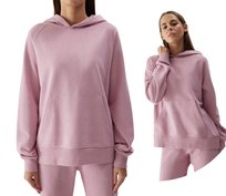 Dresowa damska bluza kangurka z kapturem 4F 4FWSS24TSWSF0955-56S Różowy 4F