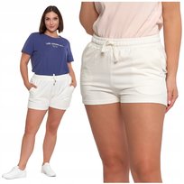 Dresowe Szorty Damskie Krótkie Spodenki Wiązane w Pasie Gładkie MORAJ 2XL