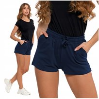 Dresowe Szorty Damskie Krótkie Spodenki Wiązane w Pasie Gładkie MORAJ 3XL