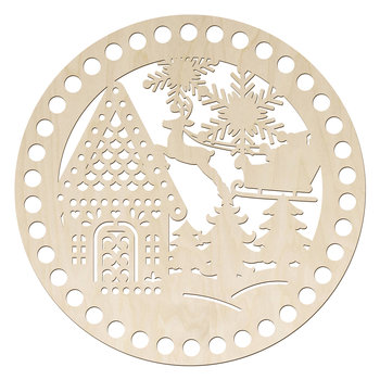 Drewniana Baza Okrągła 20 cm Dno do Koszyków Torebek Szydełkowanie Ręczne - SMX Design