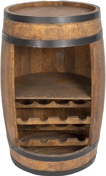 Drewniana beczka barek z półką i stojak na wino – 80cm - Inny producent