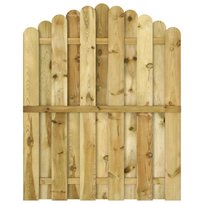 Drewniana furtka z łukiem, 100x125 cm, zielona / AAALOE