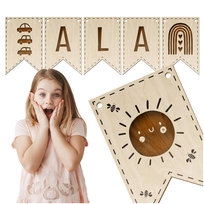 Drewniana Girlanda Z Imieniem Dziecka Do Pokoju Na Urodziny Roczek 1Szt