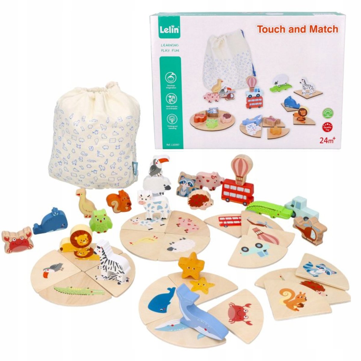 DREWNIANA GRA SENSORYCZNA DOTYKOWA Z FIGURKAMI DLA DZIECI MEMORY ...