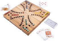 Drewniana Gra Tock 4 Graczy – Kanadyjska Strategia z Kartami Eco PREMIUM