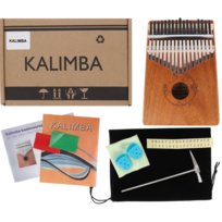 Drewniana Kalimba Zanza Pianino 17 Klawiszy W-17T-2 Brązowa