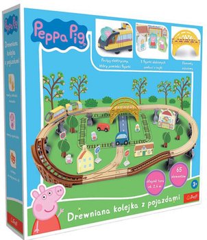 Drewniana Kolejka Z Elektrycznym Pociągiem Peppa Pig 65 Elementów Hasbro - Hasbro